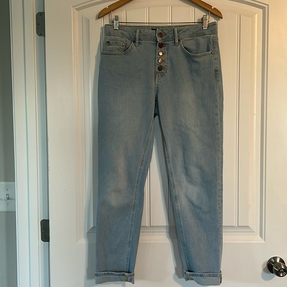 Boden Denim - Boden Girlfriend exposed button fly cropJeans Size 6